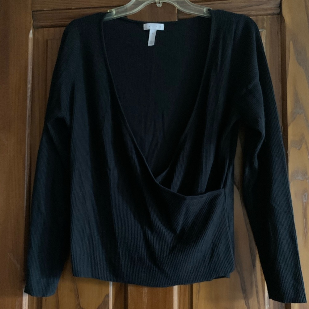 Leith rib wrap sweater